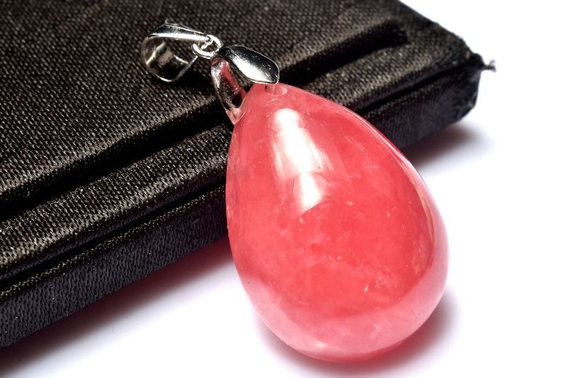  １点物 AAA アルゼンチン産 シルバー925 インカローズ 24 x 17 mm ドロップ ペンダントトップ パワーストーン 天然石 _PC 7187 ネックレス ペンダント アクセサリー
