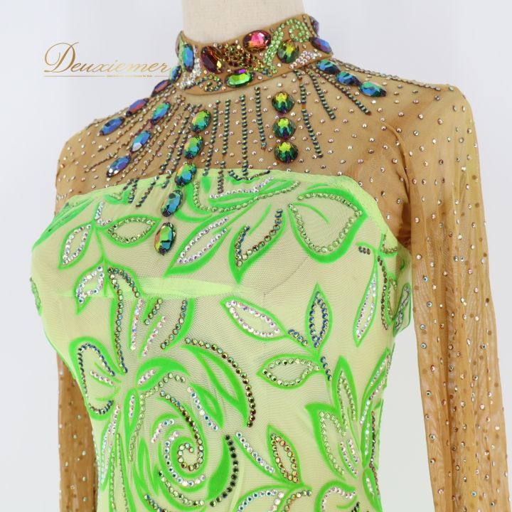 B306★【CHACOTT チャコット】黄色/ワンピ/モダンドレス☆社交ダンス B306☆【CHACOTT チャコット】黄色/ワンピ/モダンドレス☆社交ダンス