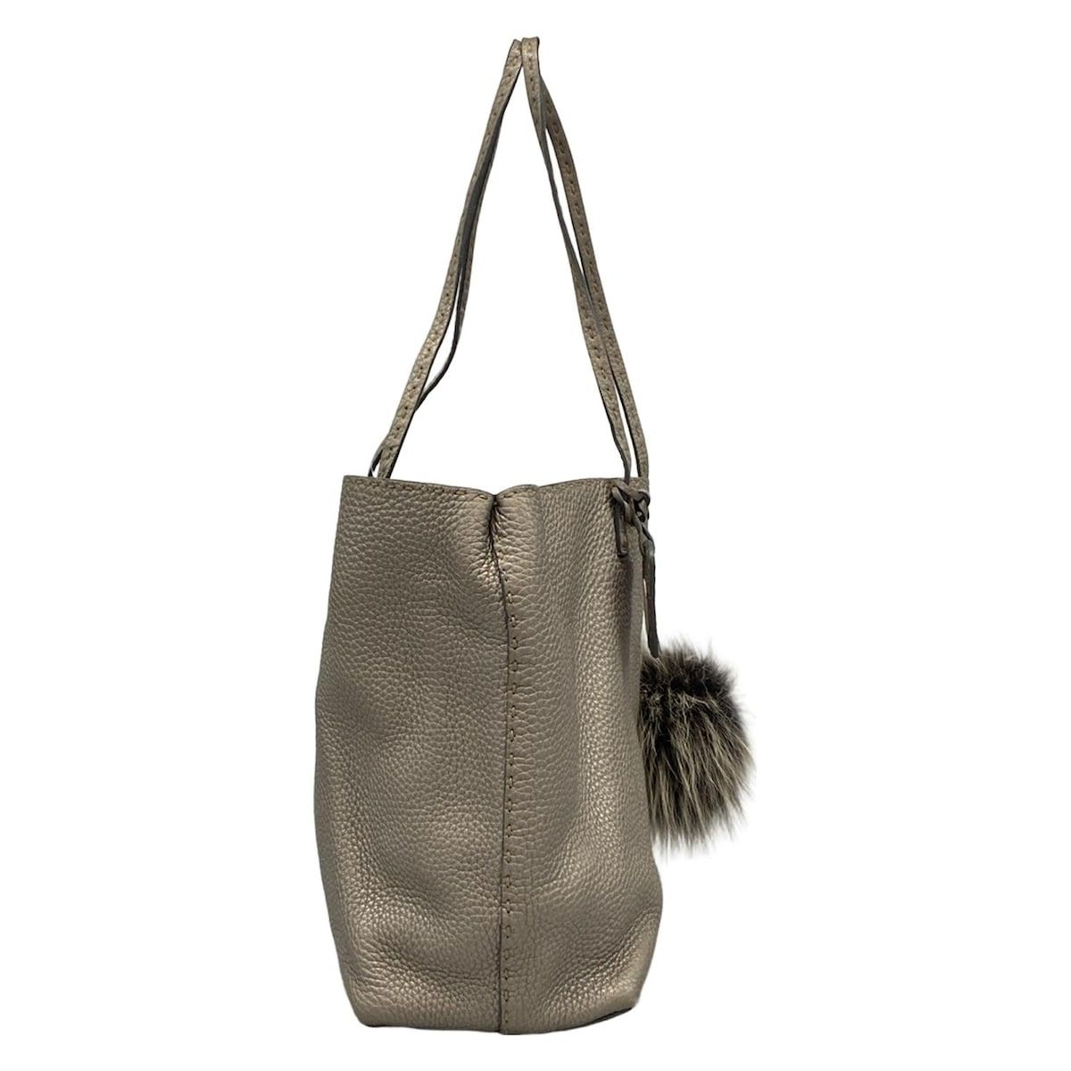 FENDI フェンディ トートバッグ セレリア 8BH126 ブロンズ レザー