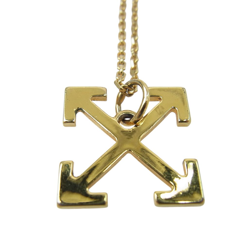 OFF WHITE オフホワイト イーストランドタグ SMALL ARROWS NECKLACE スモール アロー ネックレス ゴールド系