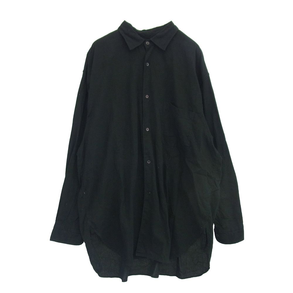 COMOLI コモリ 24SS Z01-02025 オックス 長袖 シャツ ブラック系 3