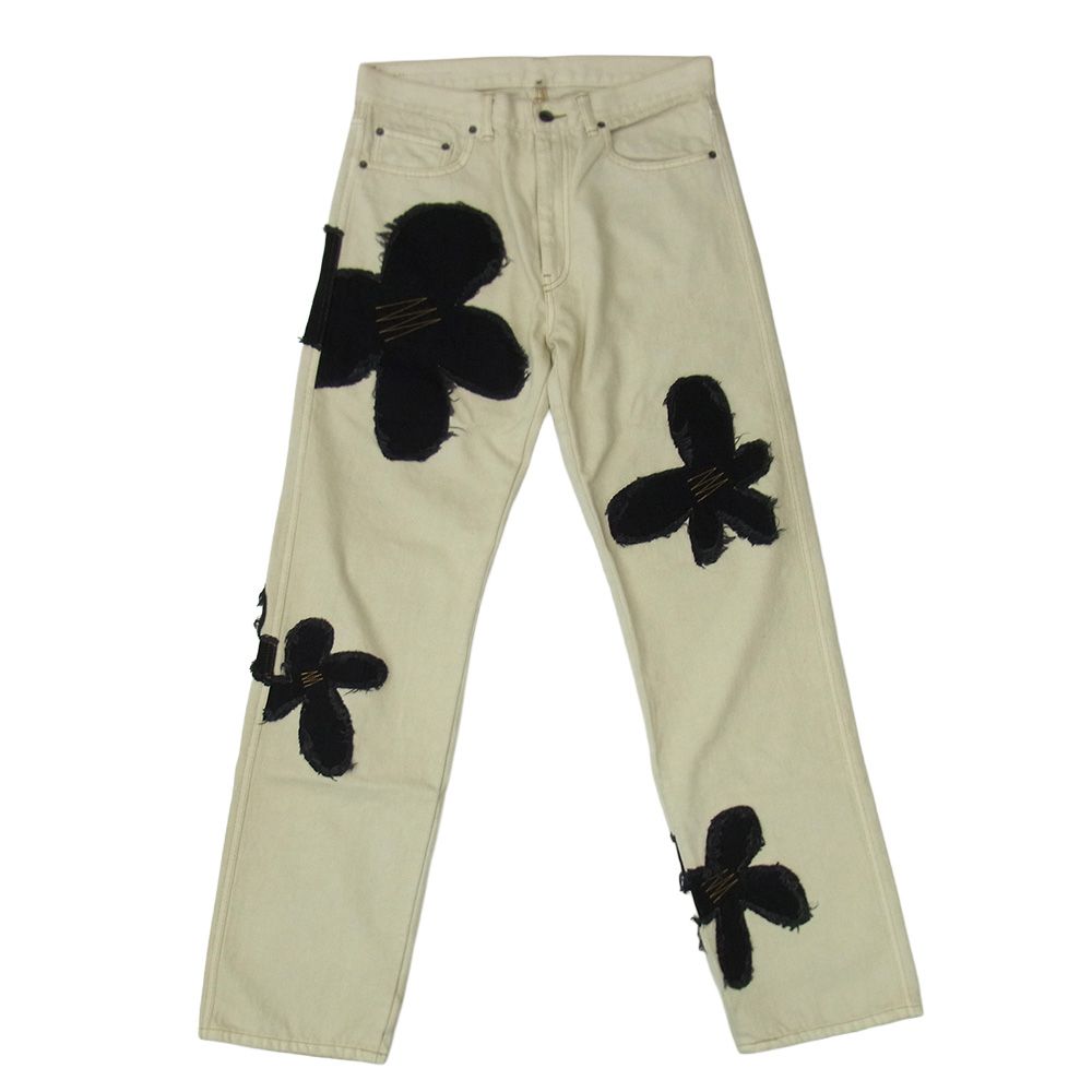 コッキ KHOKI 23 aw aw-p-01 Flower pattern denim pants フラワー パターン デニム パンツ ベージュ系 2