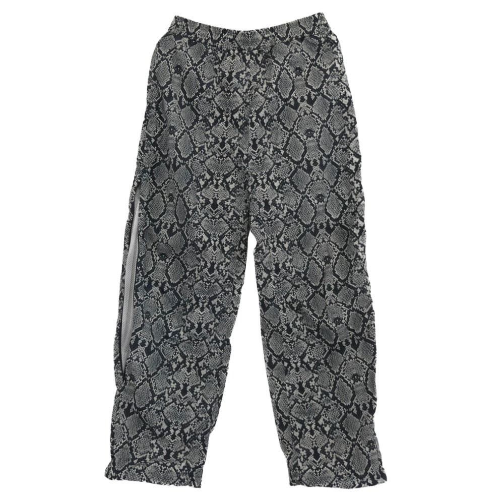 プライベートブランド バイ エスエフエス Private Brand By S.F.S Snake Print Nylon Open Hem Pants スネイクプリント ナイロン オープン ヘムパンツ ブラック系