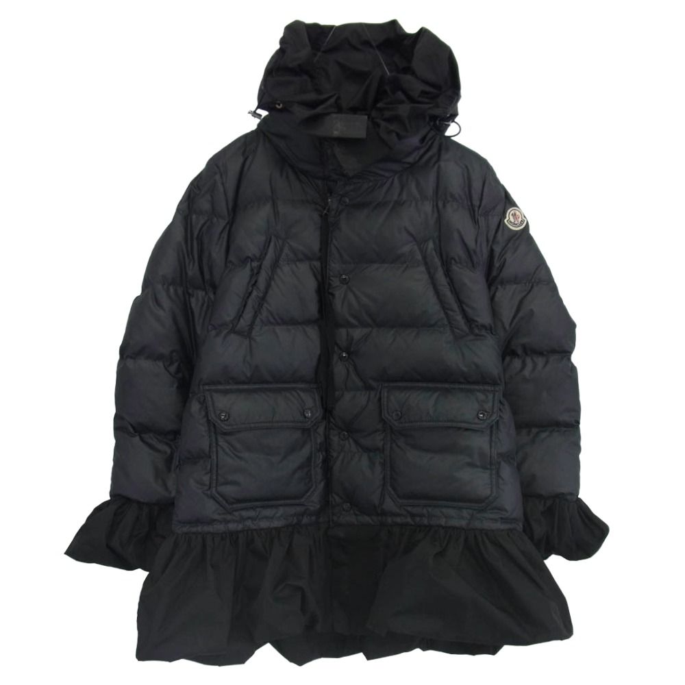MONCLER フリル付きダウンジャケット SERI✖️SACAIコラボ MONCLER モンクレール × SACAI サカイ SERI フリルデザイン フーデッド