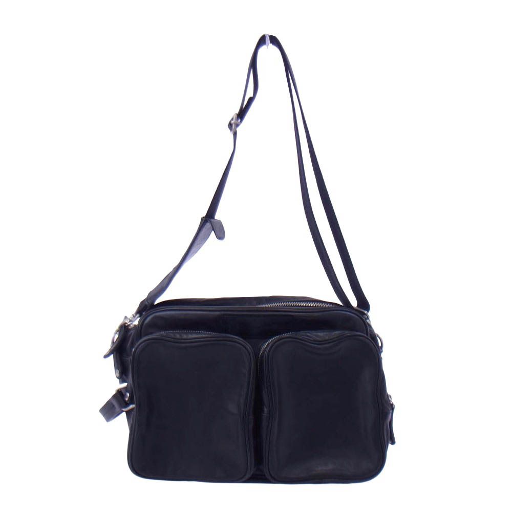 ジ ウォームスクラフツ マニュファクチャー THE WARMTHCRAFTS-MANUFACTURE レザー クロスボディーバッグ ショルダーバッグ ブラック系