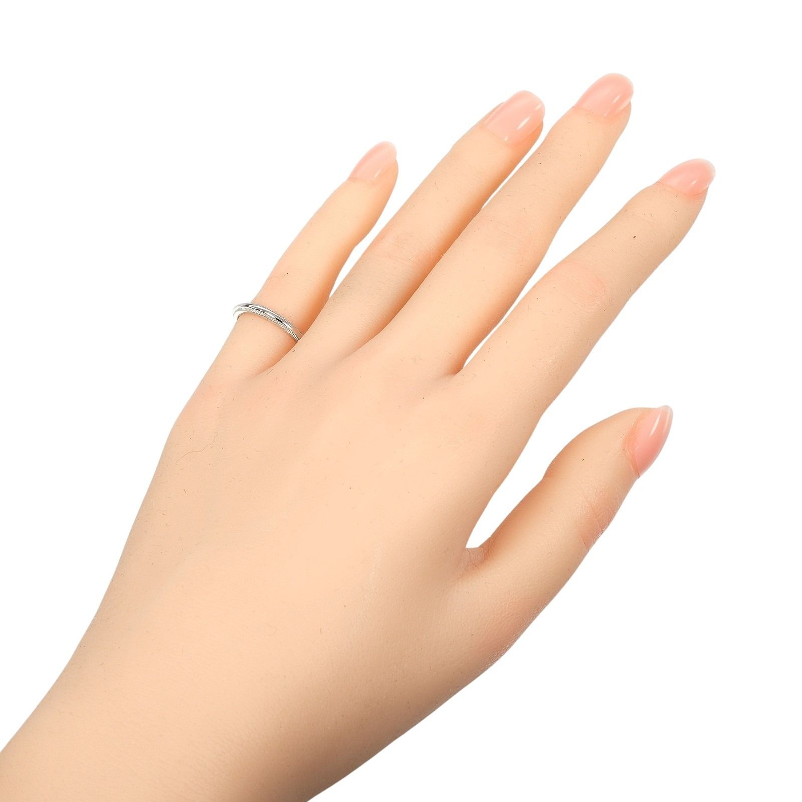 TIFFANY-Co. ティファニー トゥギャザー ミルグレイン 2 mmバンド Pt 950プラチナ 6号 レディース 3.2 g リング 指輪