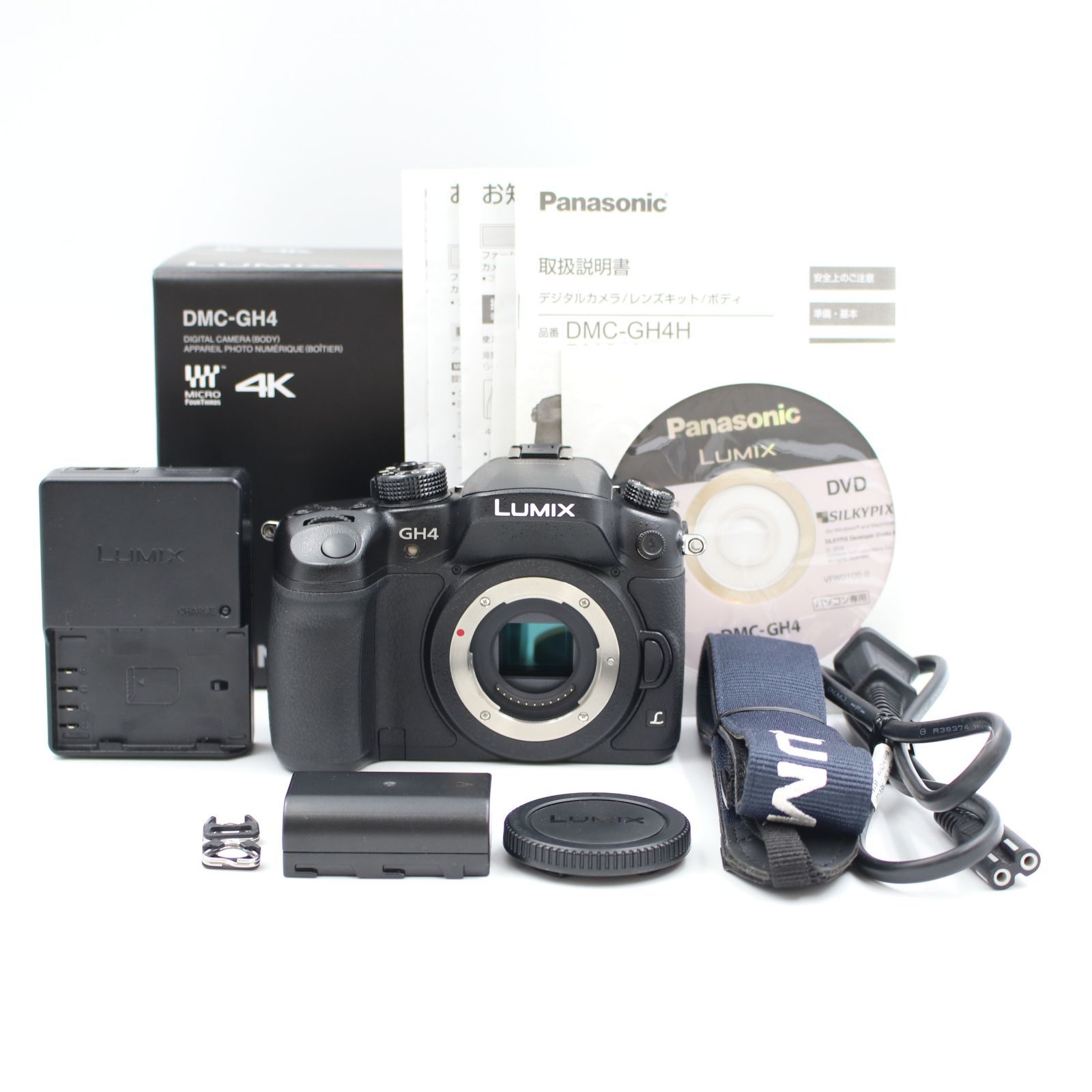 シャッター数191枚 PANASONIC LUMIX GH4 ボディ ブラック DMC-GH4-K ミラーレス一眼カメラ パナソニック