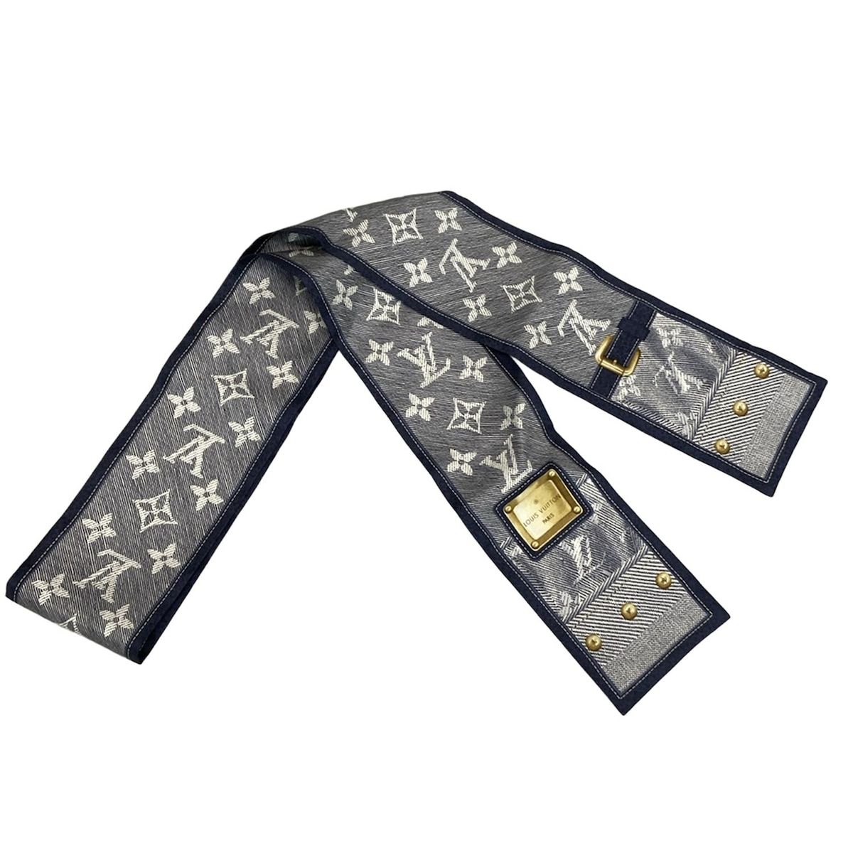 LOUIS VUITTON(ルイヴィトン) スカーフ 120 x 6 cm美品 バンドー