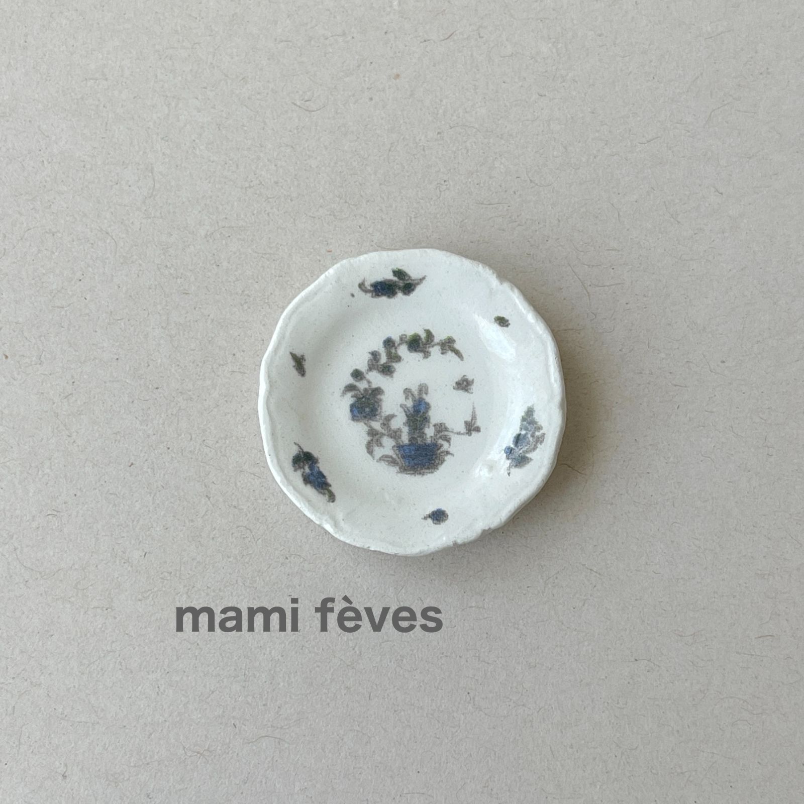 フェーヴ クラシック皿① 1996年 フランス フェーブ ミニチュア陶器 m
