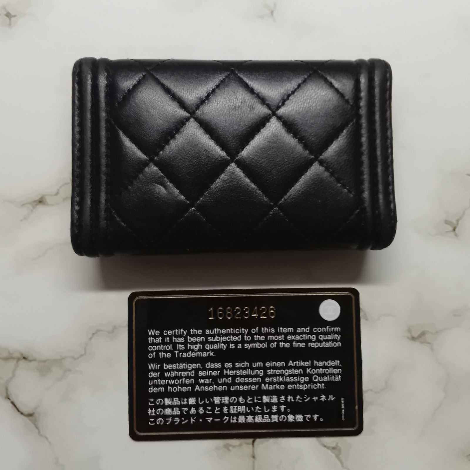 APB 13 シャネル ボーイシャネル 6連キーケース 箱-シール-カード付き シルバー金具