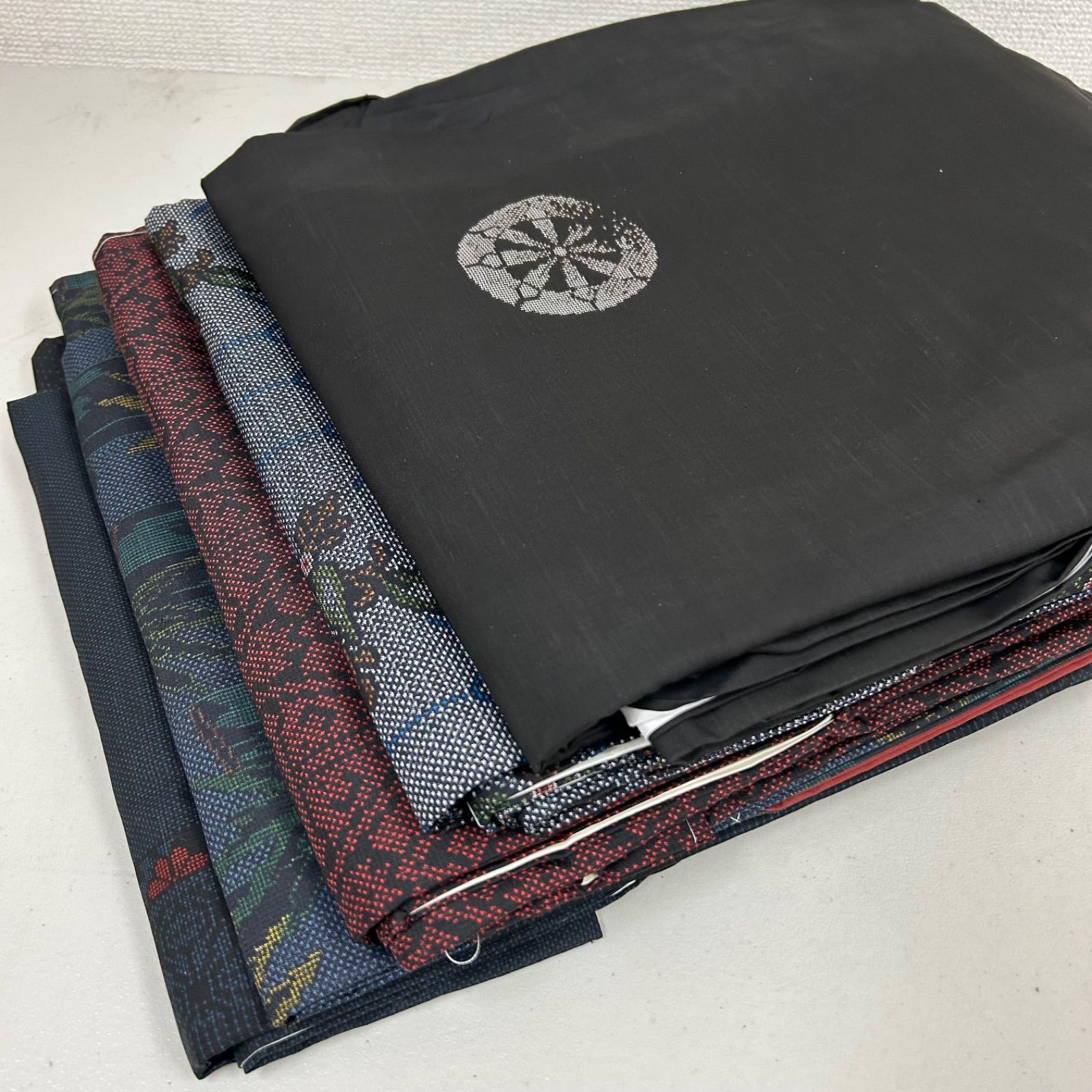 N056 大島紬 10枚まとめ 正絹 和装 和服 着物 リメイク材料