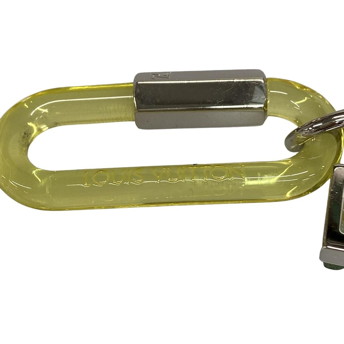  LOUIS VUITTON ルイヴィトン キーホルダー チャーム ビジューサックLVプリズム MP 2366 イエロー グリーン シルバー キーホルダー キーリング 小物