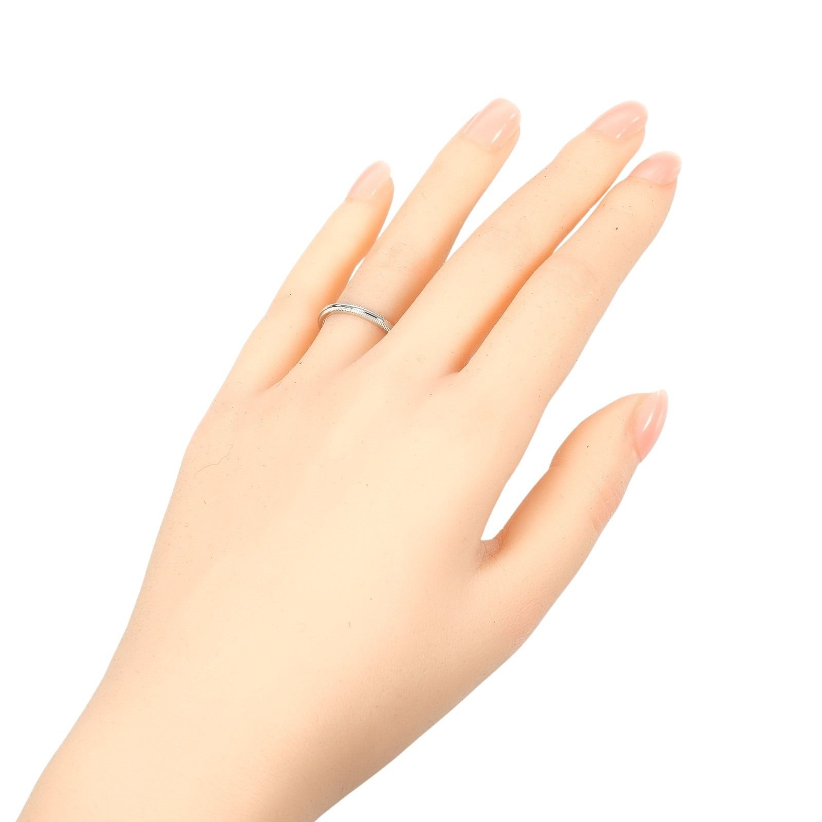 TIFFANY-Co. ティファニー トゥギャザー ミルグレイン Pt 950プラチナ 10号 レディース 3.5 g リング 指輪