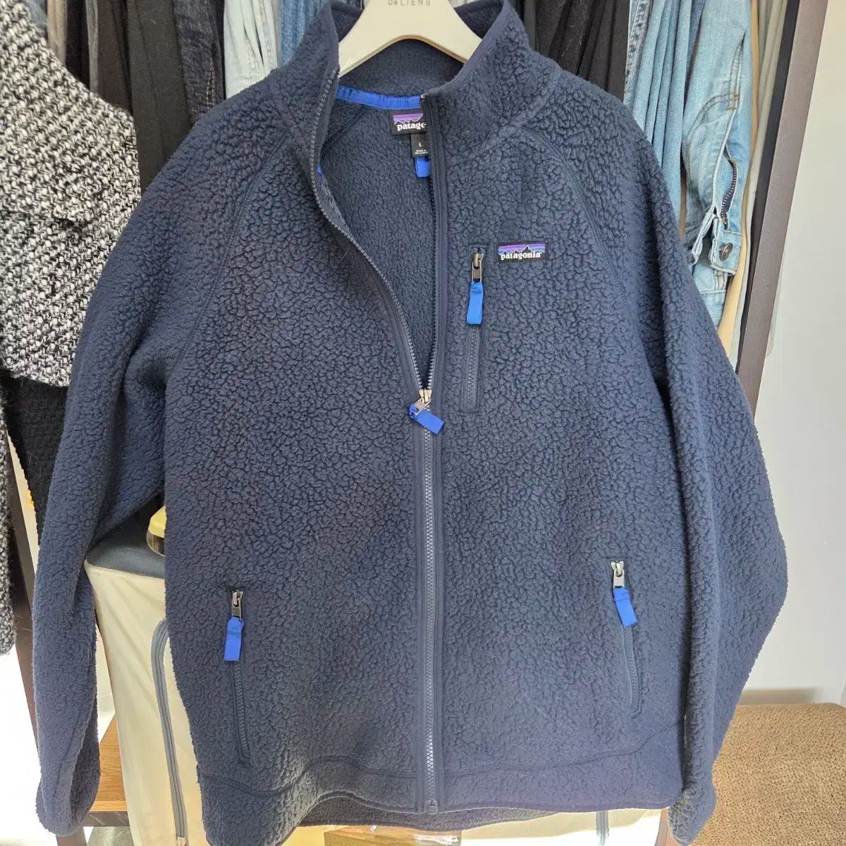 パタゴニア ネイビー フリース ジップアップ L 105
