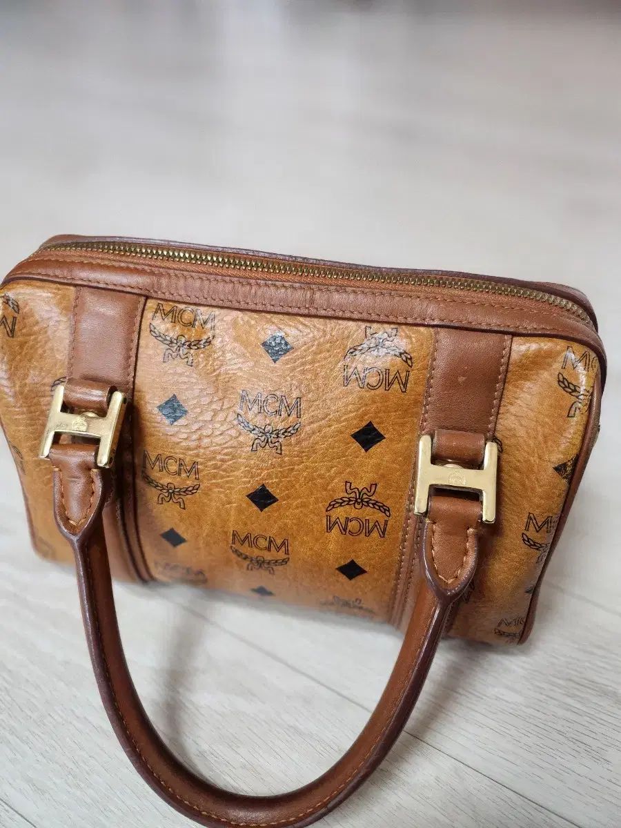 MCM ヴィセトス ボストンバッグ ブラウン トートバッグ