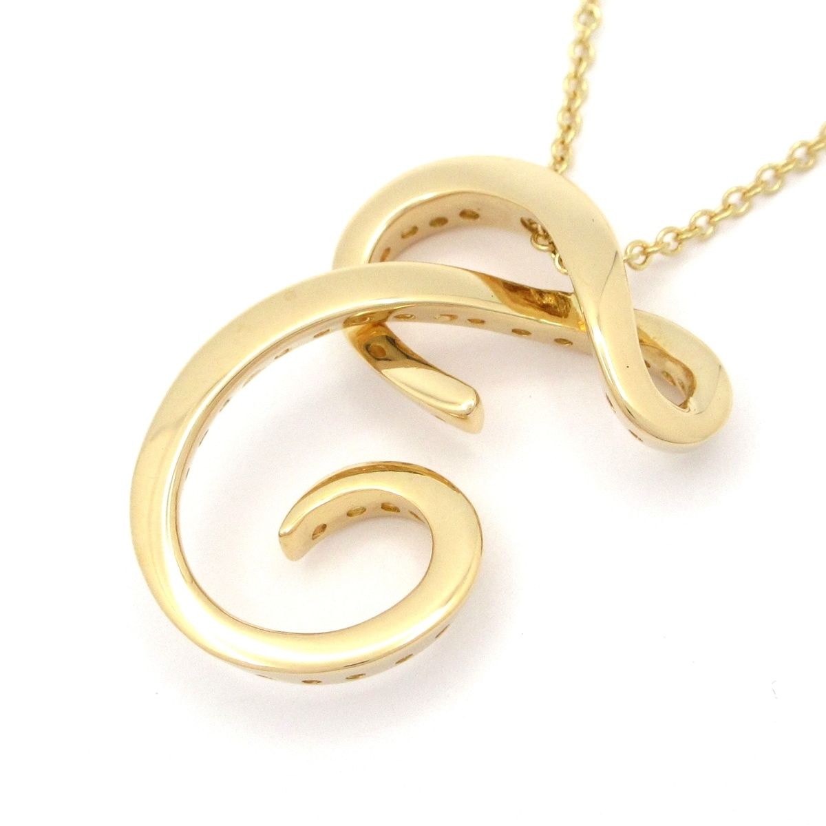 STAR JEWELRY スタージュエリー ネックレス - K18YG イニシャルモチーフ C