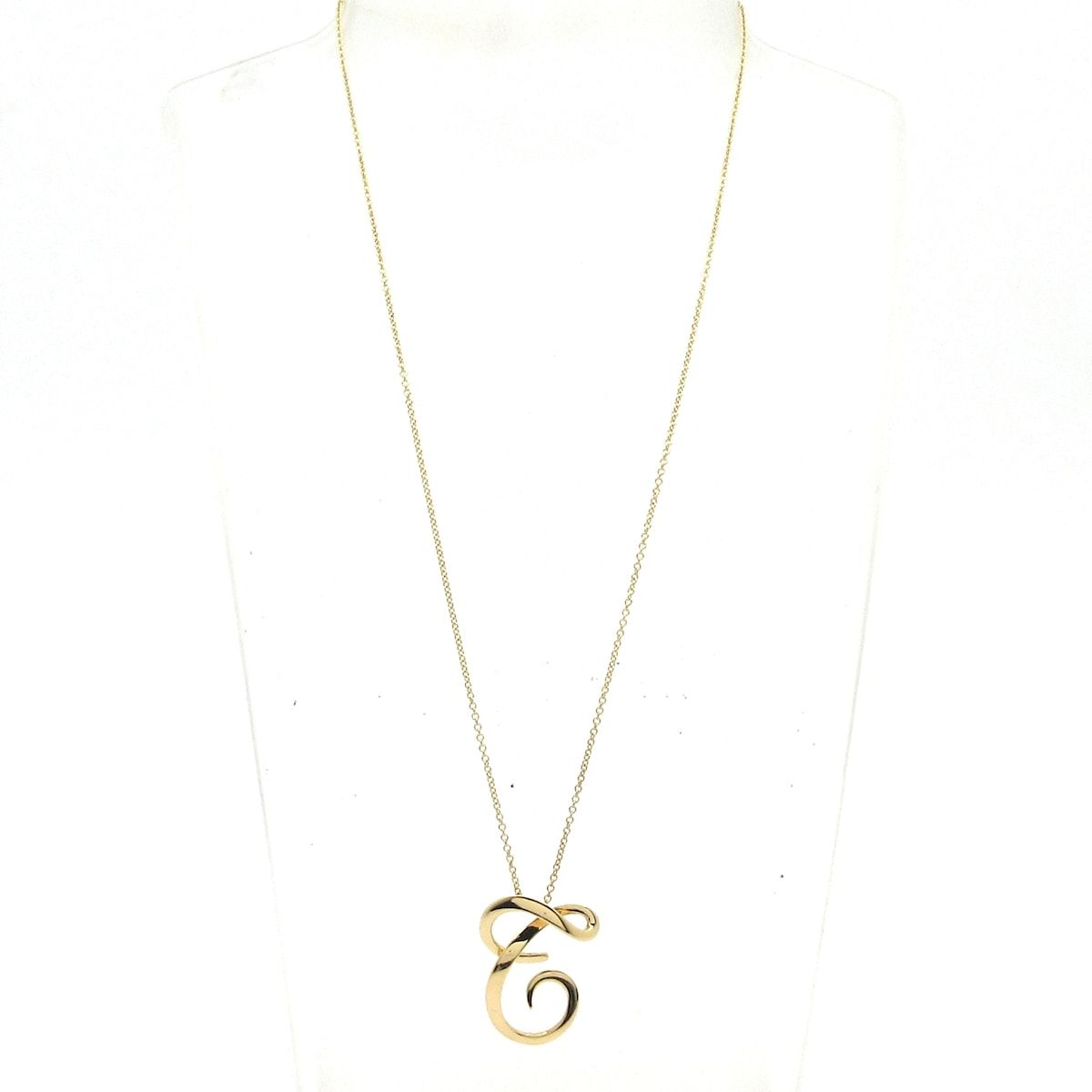 STAR JEWELRY スタージュエリー ネックレス K 18 YG イニシャルモチーフ C