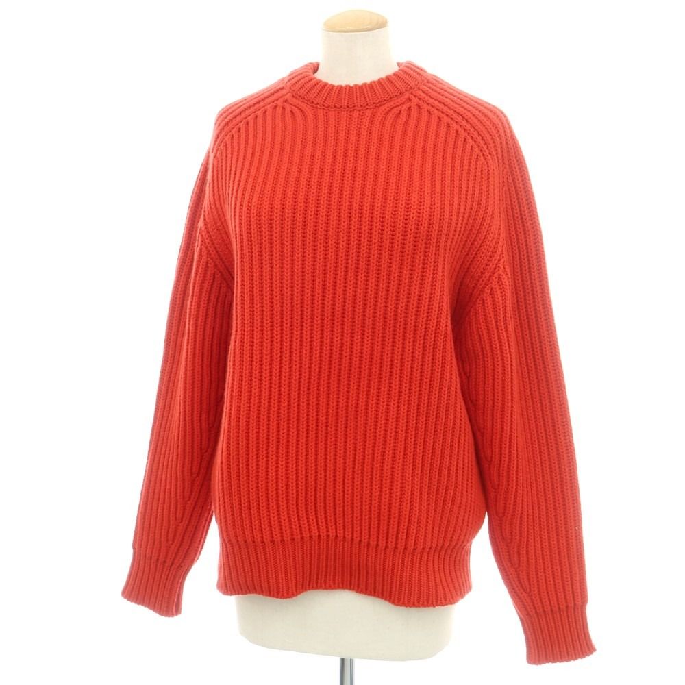 フィービー ファイロ PHOEBE PHILO ローゲージ カシミヤナイロン クルーネック プルオーバーニット レッド サイズS レディース