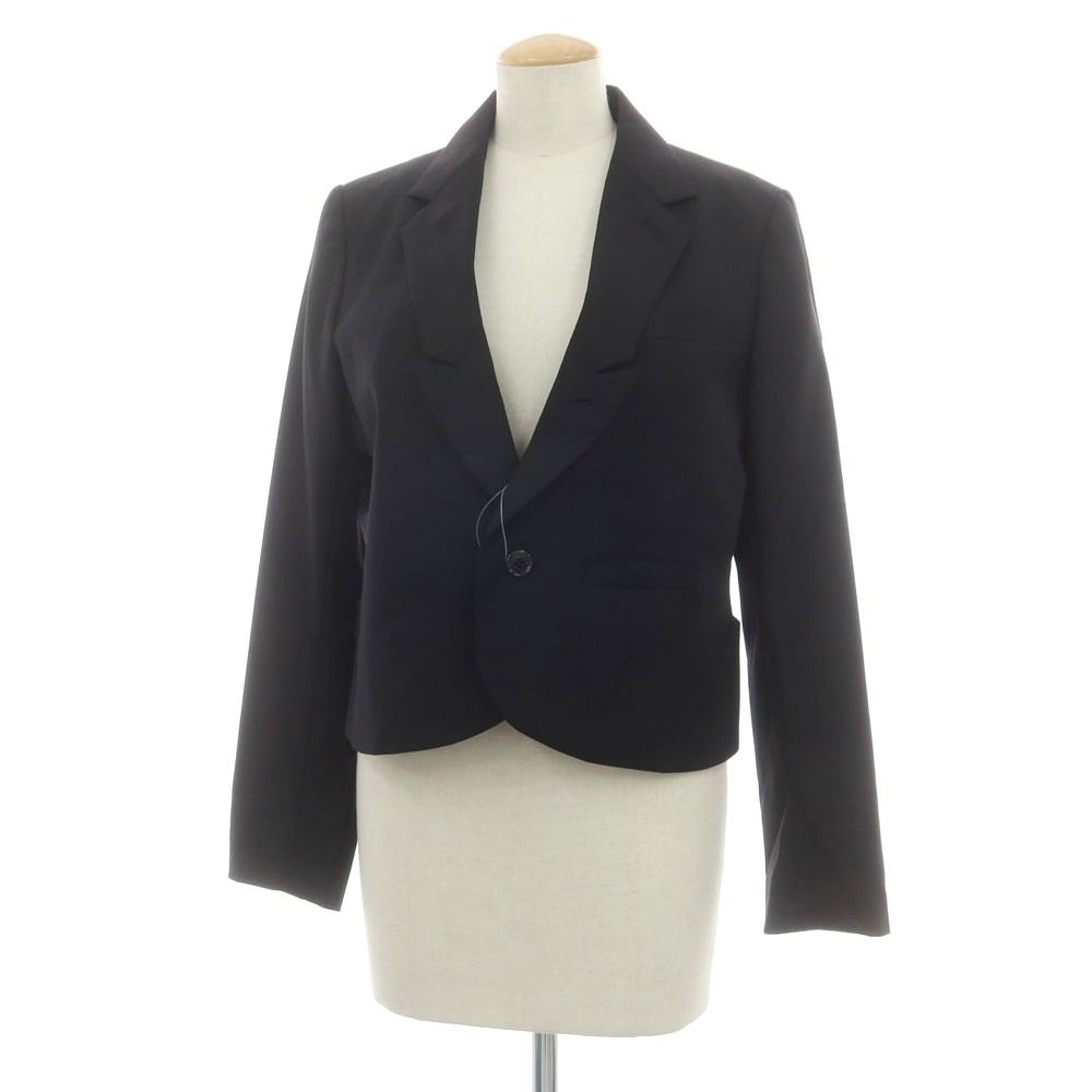 ノアールケイニノミヤ noir kei ninomiya 春夏 ウール カジュアルジャケット ブラック サイズS レディース