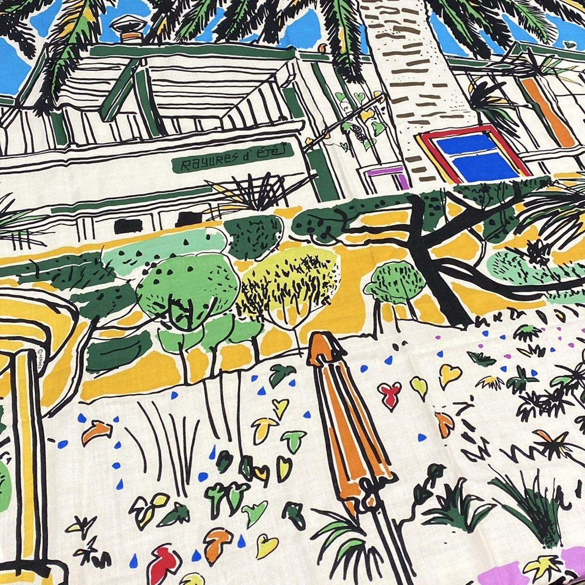 HERMES(エルメス) ストール(ショール)美品 カレ140 白×グリーン×マルチ  