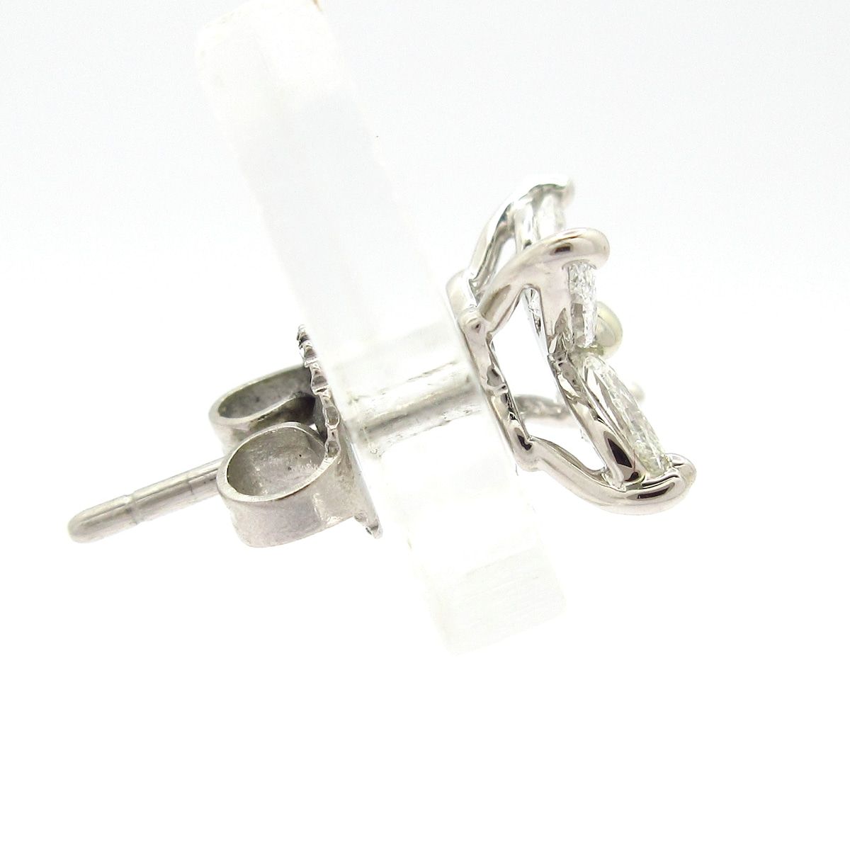 TIFFANY Co ティファニー ピアス ビクトリア ミニ Pt 950 ダイヤモンド 片側4 Pダイヤ