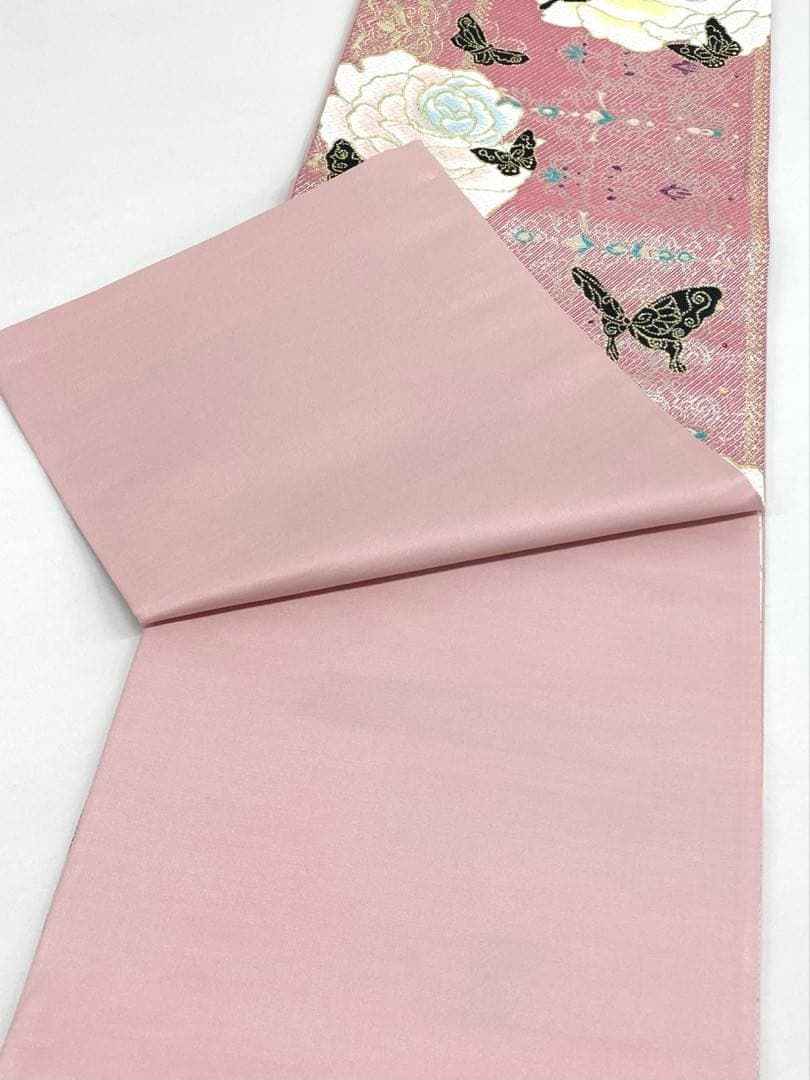 西陣織 樹織物 袋帯 正絹 振袖 薔薇 蝶 新品未使用品 D135 - メルカリ