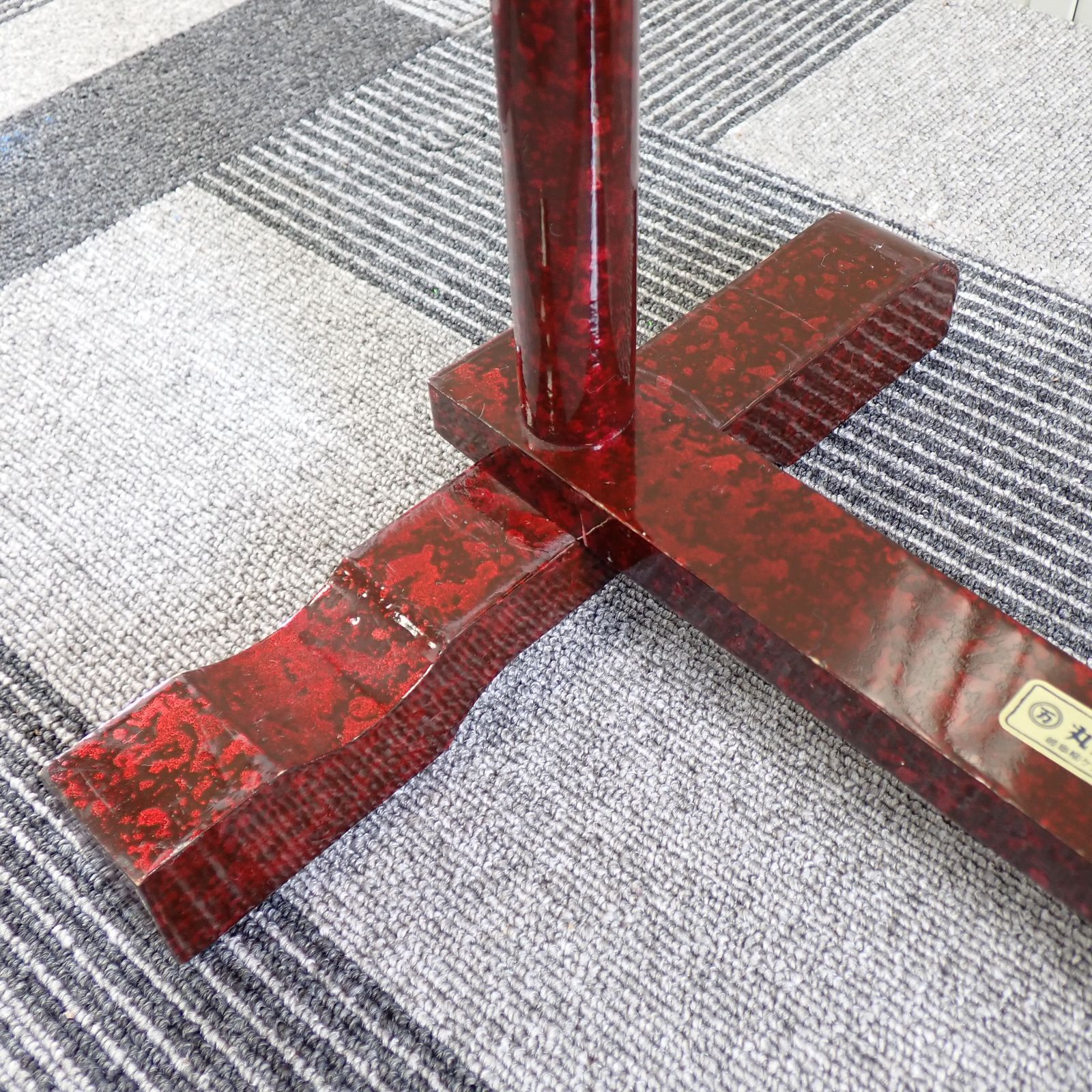 衣桁 帯掛 タオル掛 手ぬぐい掛け 上部横幅42.5cm×高120.5cm 木製 朱塗 漆塗 呉服 着物 和服 家具 民具 ディスプレイ 直接引取可 在庫多数#15163-15175 メルカリ