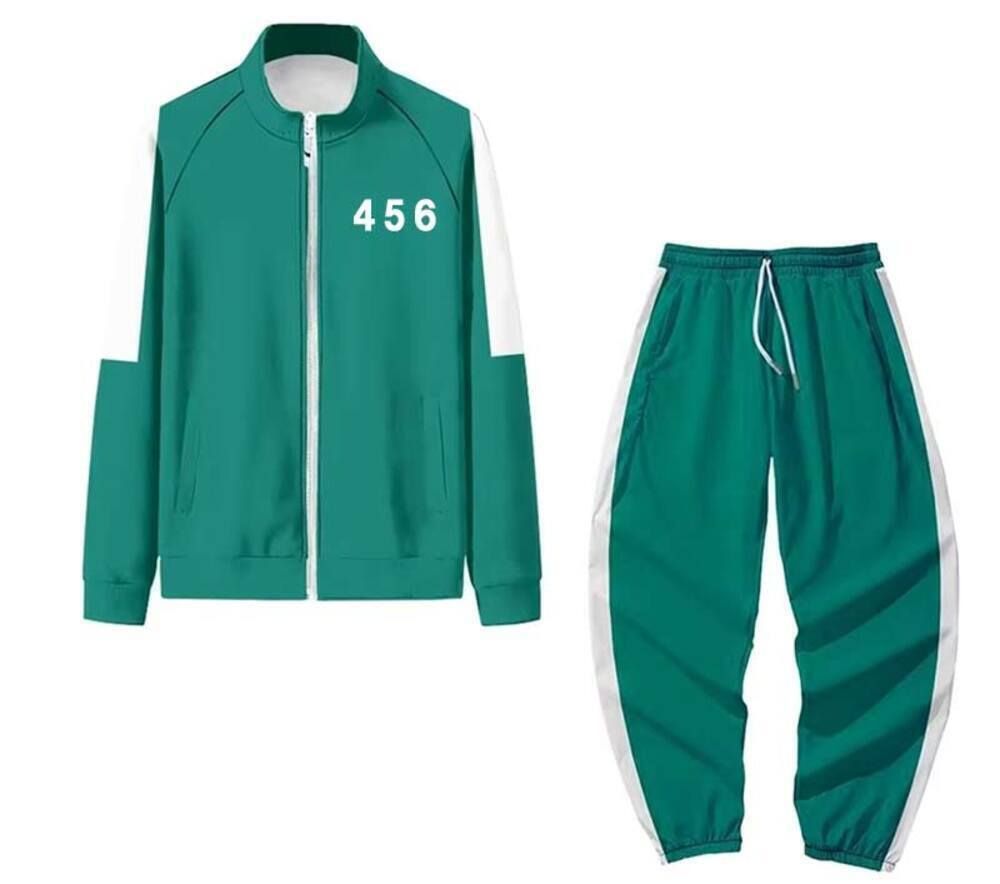 緑ジャージ 456番 上下セット 韓国 スポーツウェア コスプレ イカゲーム 仮装 LP_4