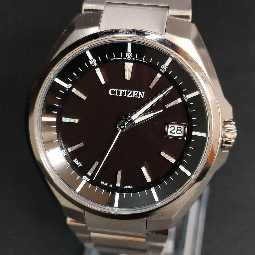 759-3 極美品 CITIZEN シチズン ATESSA アテッサ ブラック シルバー