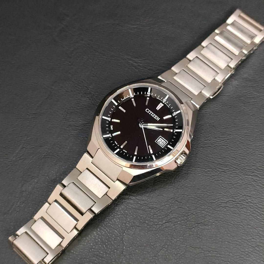 美品　CITIZEN　シチズン　アテッサ　ブラック　シルバー　ソーラー　メンズ 美品 CITIZEN シチズン アテッサ ブラック シルバー ソーラー メンズ