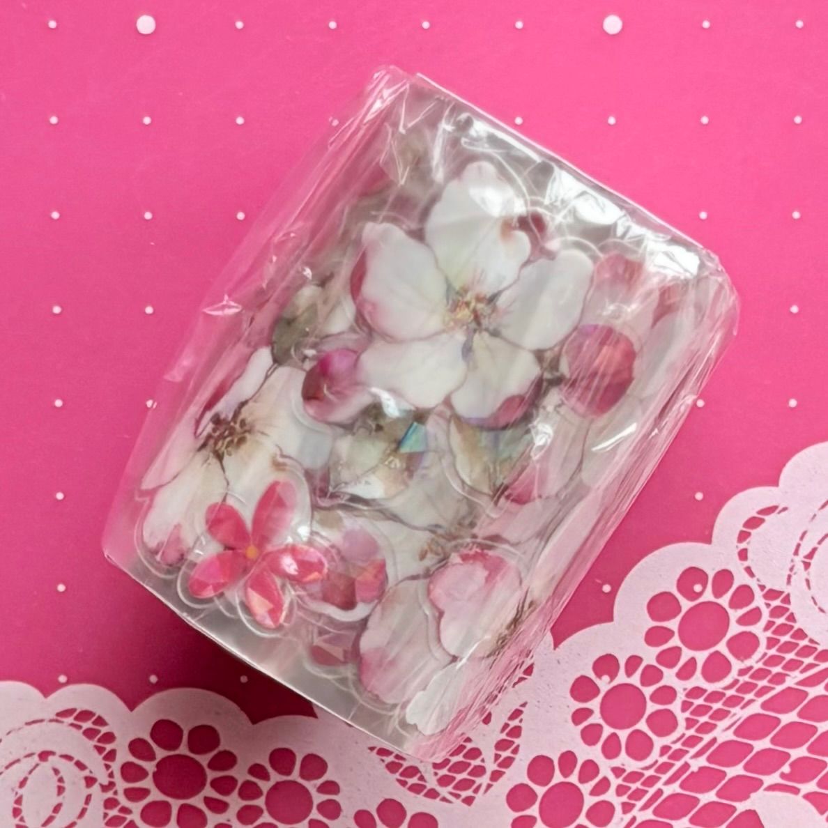 贝壳光 海棠花 ダイカット加工 5.5cm×6m 120cm/loop 海外マスキング