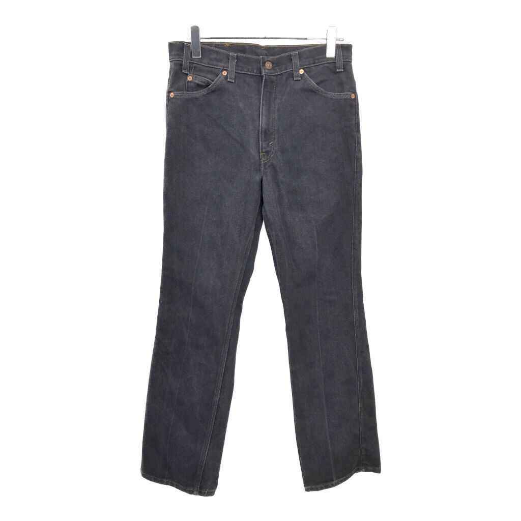 80年代 Levi s リーバイス 517 デニムパンツ 先染め ブラック メンズ W34 L32 古着 V6062
