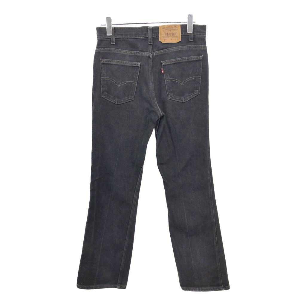 80年代 Levi s リーバイス 517 デニムパンツ 先染め ブラック メンズ W 34 L 32 古着 V 6062