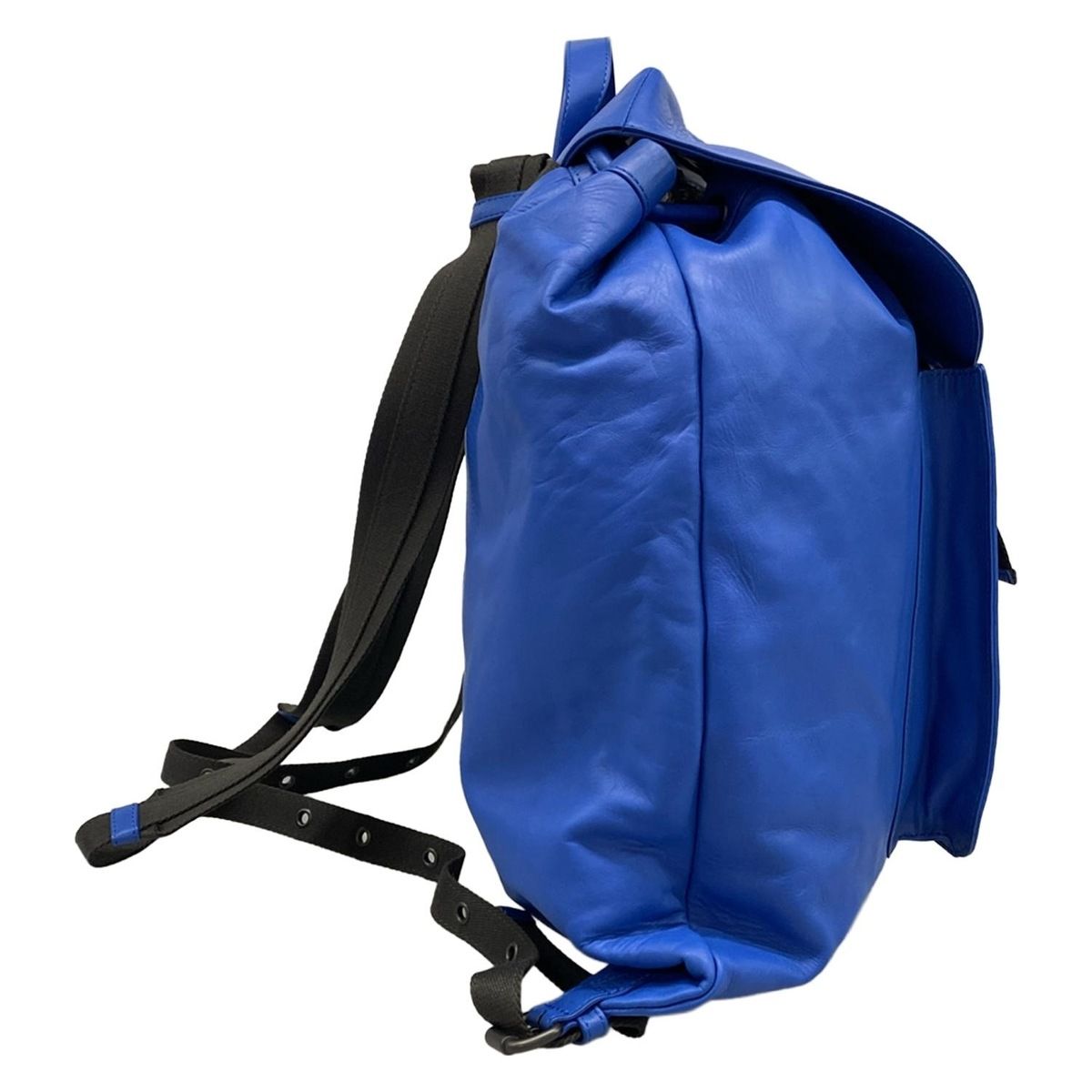 BOTTEGA VENETA ボッテガヴェネタ リュックサック イントレチャート ブルー レザー