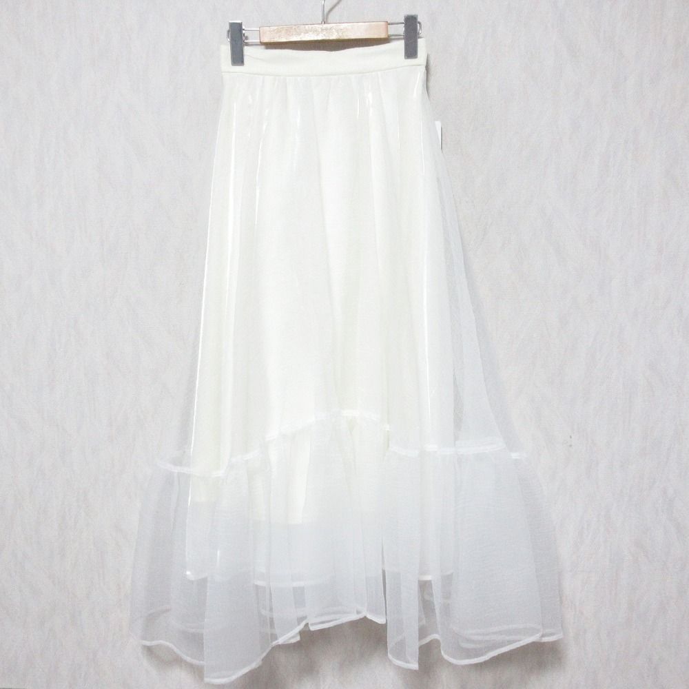 24SS Mystrada マイストラーダ ティアードボリュームスカート 34137852 サイズ36 ホワイト レディース 古着