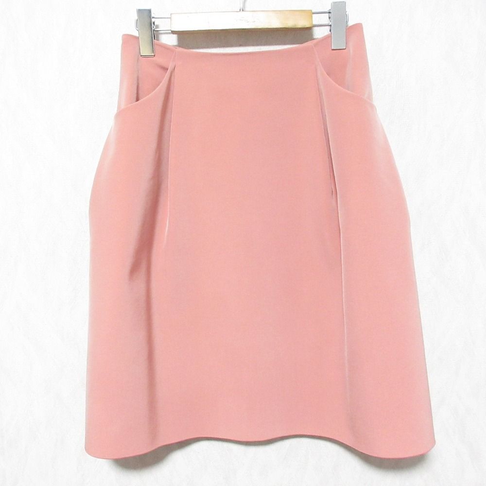 FOXEY NEW YORK フォクシー ニューヨーク イリプスフ ースカート 36424 40 ピンク レディース 古着