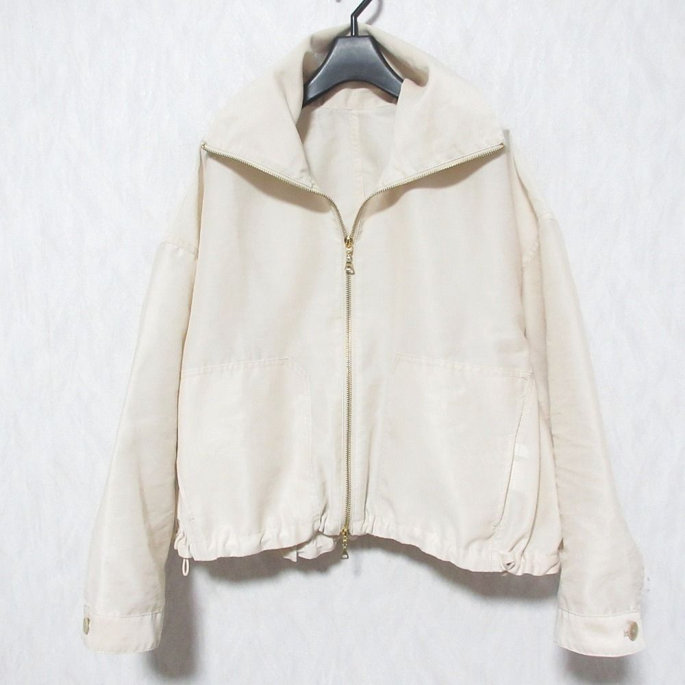 美品 25SS NOBLE ノーブル ミルキーシアー スタンドカラー パーカー