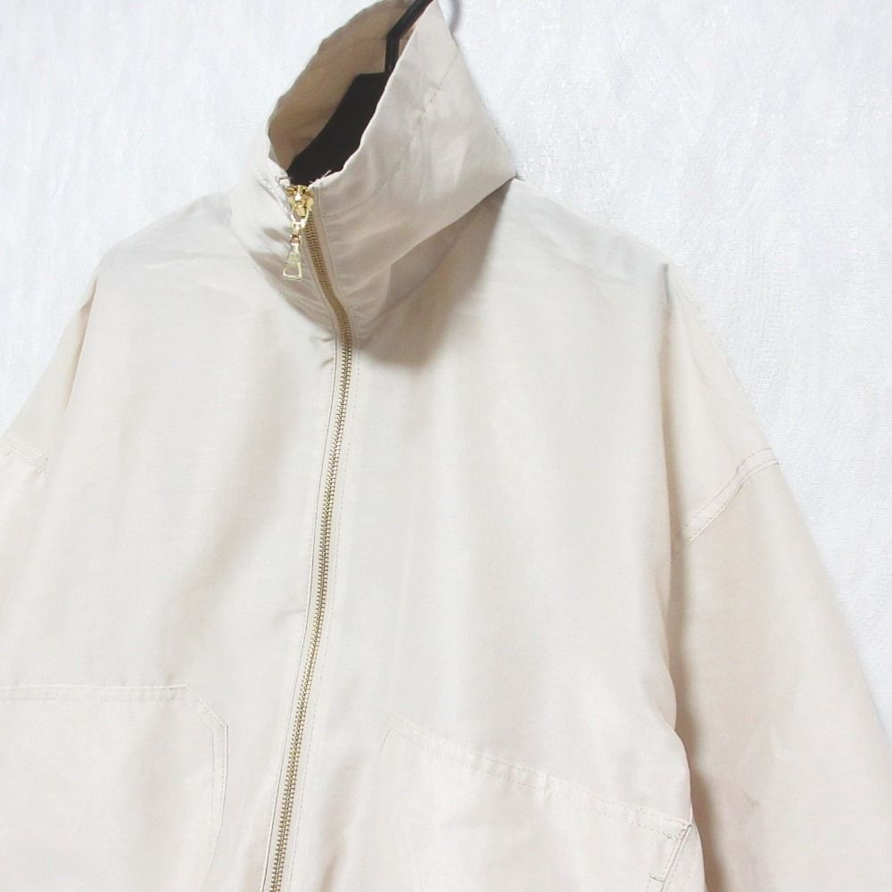 美品 25SS NOBLE ノーブル ミルキーシアー スタンドカラー パーカー