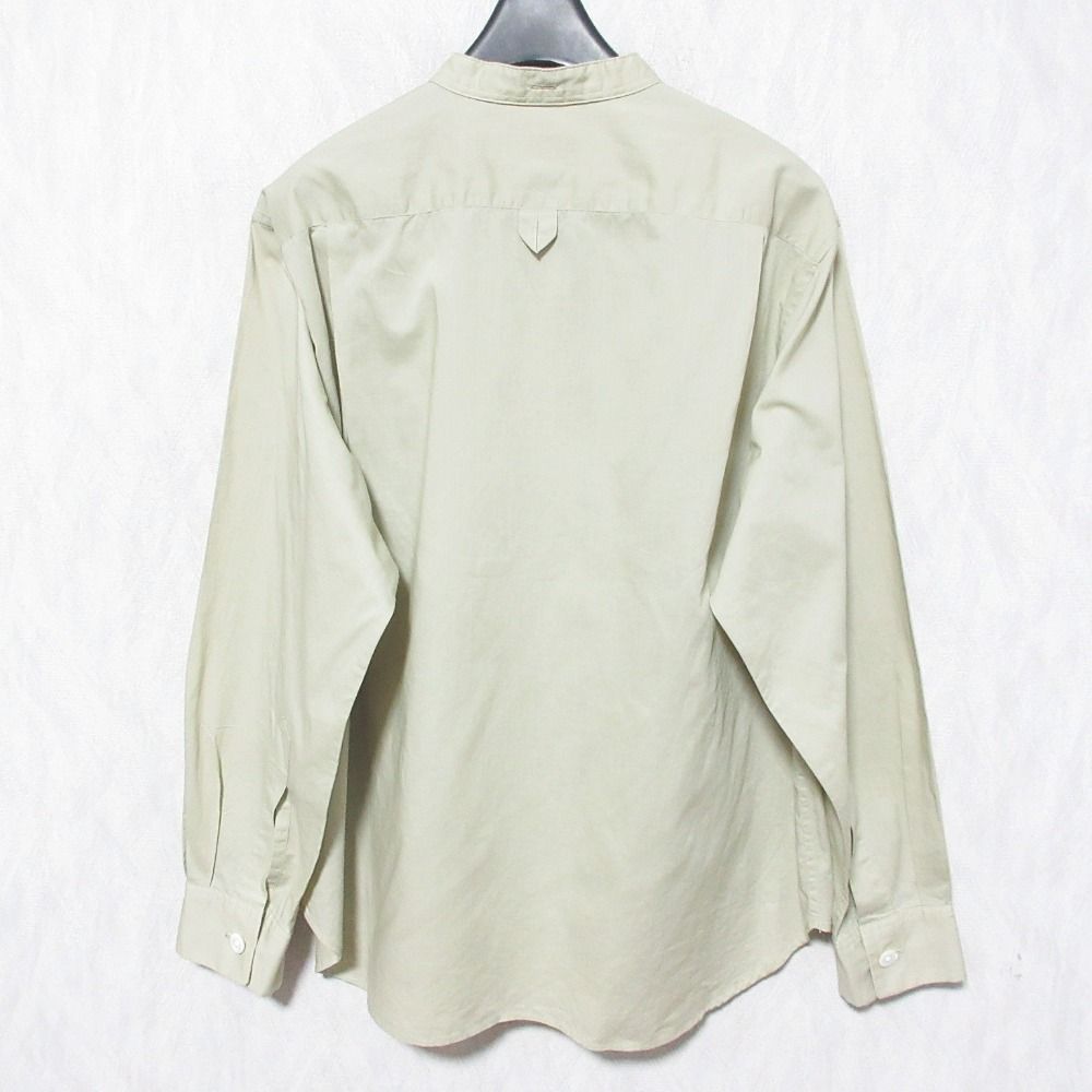 23SS MARGARET HOWELL マーガレットハウエル SHEER COTTON バンド シャツ 578-3153013 2 ベージュ レディース 古着