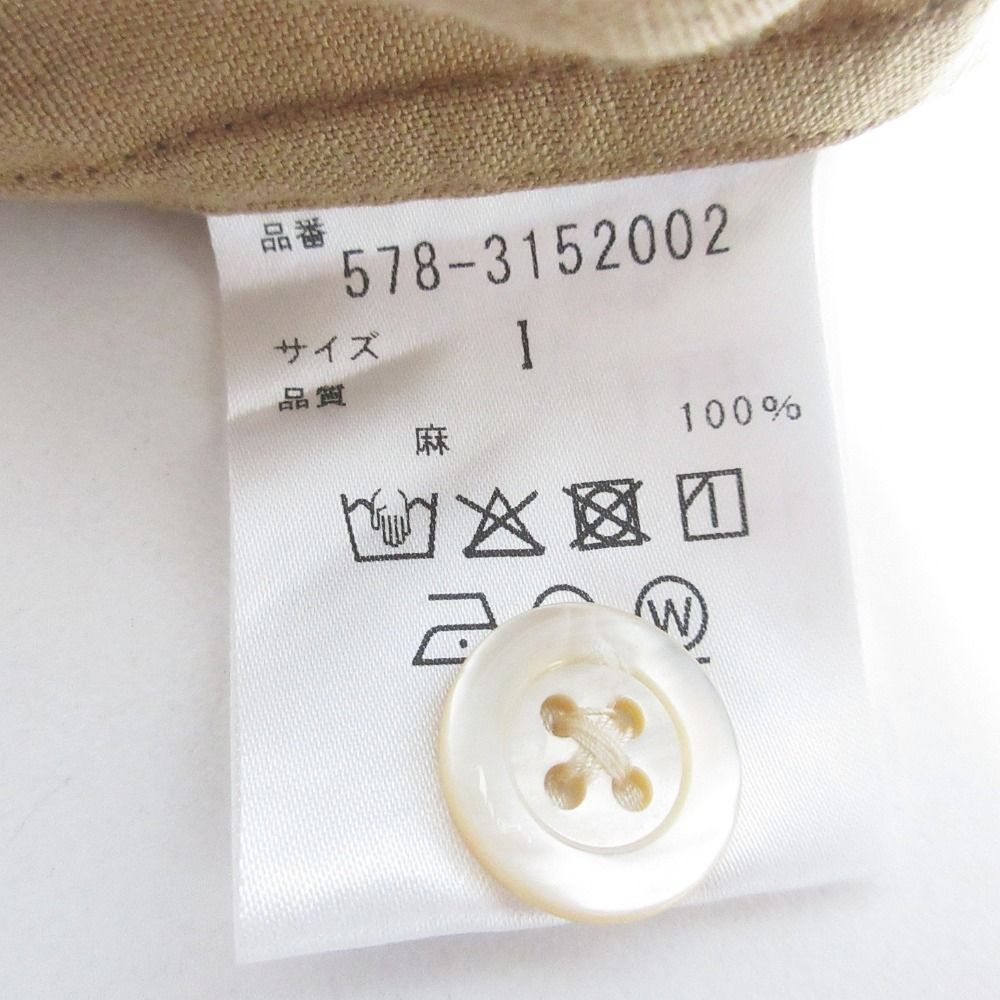人気のファッション通販。 23SS MARGARET HOWELL マーガレットハウエル ショートスリーブ リネンシャツ 578-3152002 1 ブラウンベージュ レディース 古着