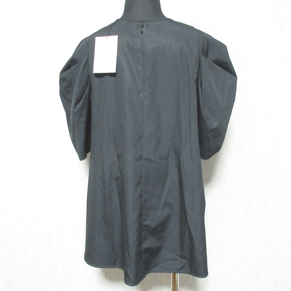 CYCLAS シクラス パフスリーブ 五分袖 ブラウス カットソー 36 ブラック レディース 古着