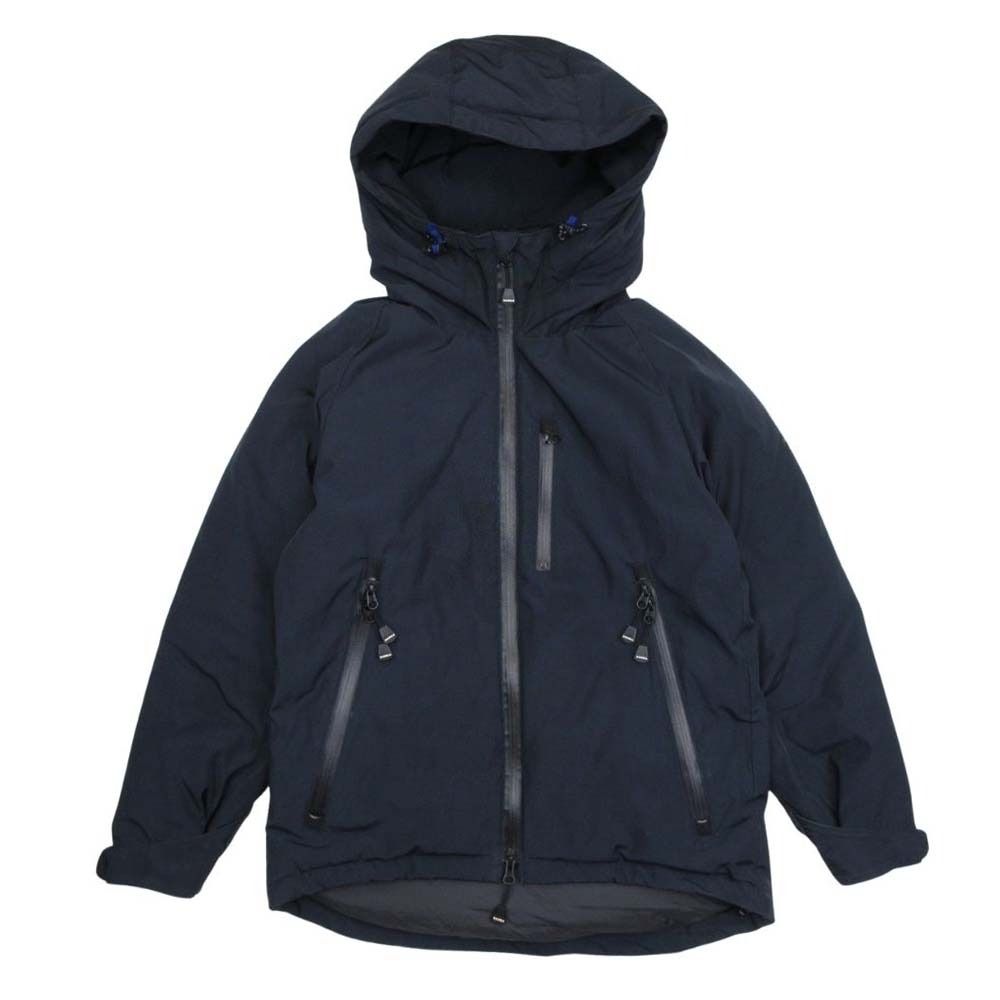 25aw NANGA ナンガ ROCOCO 別注 HINOC ヒノック リム フード ダウンジャケット アウター ブルゾン 44 紺 ネイビー メンズ 古着