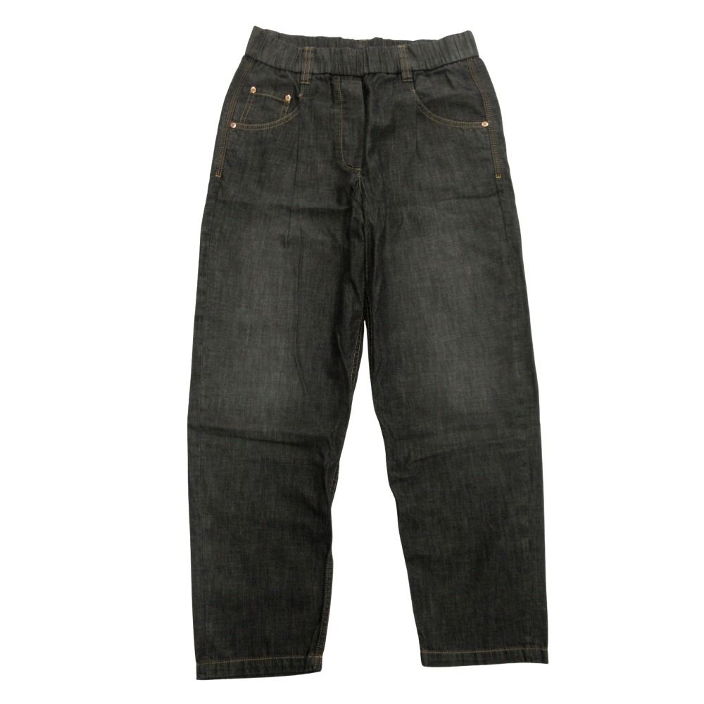 Brunello Cucinelli ブルネロクチネリ ビジュータブ イージー デニム パンツ ジーンズ I40 グレー レディース 古着