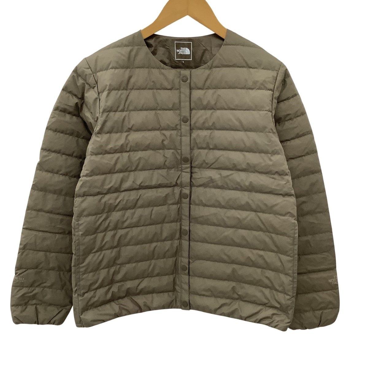 THE NORTH FACE ザノースフェイス ウィンドストッパーゼファーシェルカーディガン ダウンジャケット SIZE L NDW92262 オリーブ