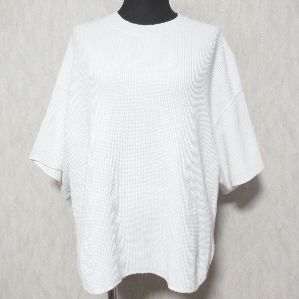 24SS BLAMINK ブラミンク コットンワッフルショートスリーブ カットソー 7917-222-0056 36 ホワイト レディース 古着