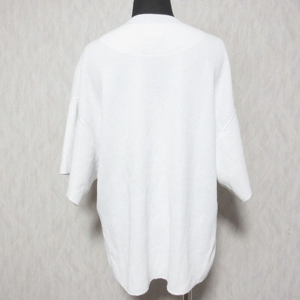 24SS BLAMINK ブラミンク コットンワッフルショートスリーブ カットソー 7917-222-0056 36 ホワイト レディース 古着