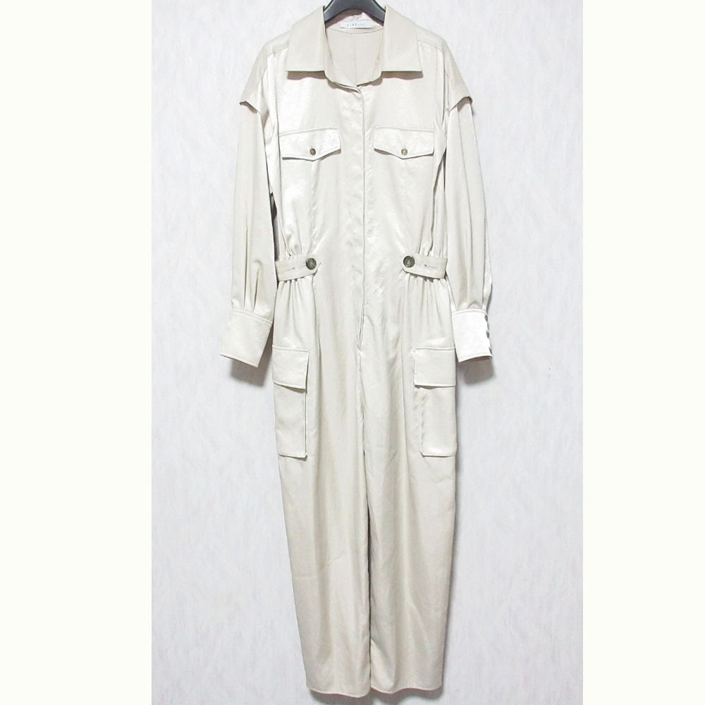 ETRE TOKYO エトレトウキョウ ロングスリーブ オールインワン ジャンプスーツ -0 サイズM ベージュ レディース 古着