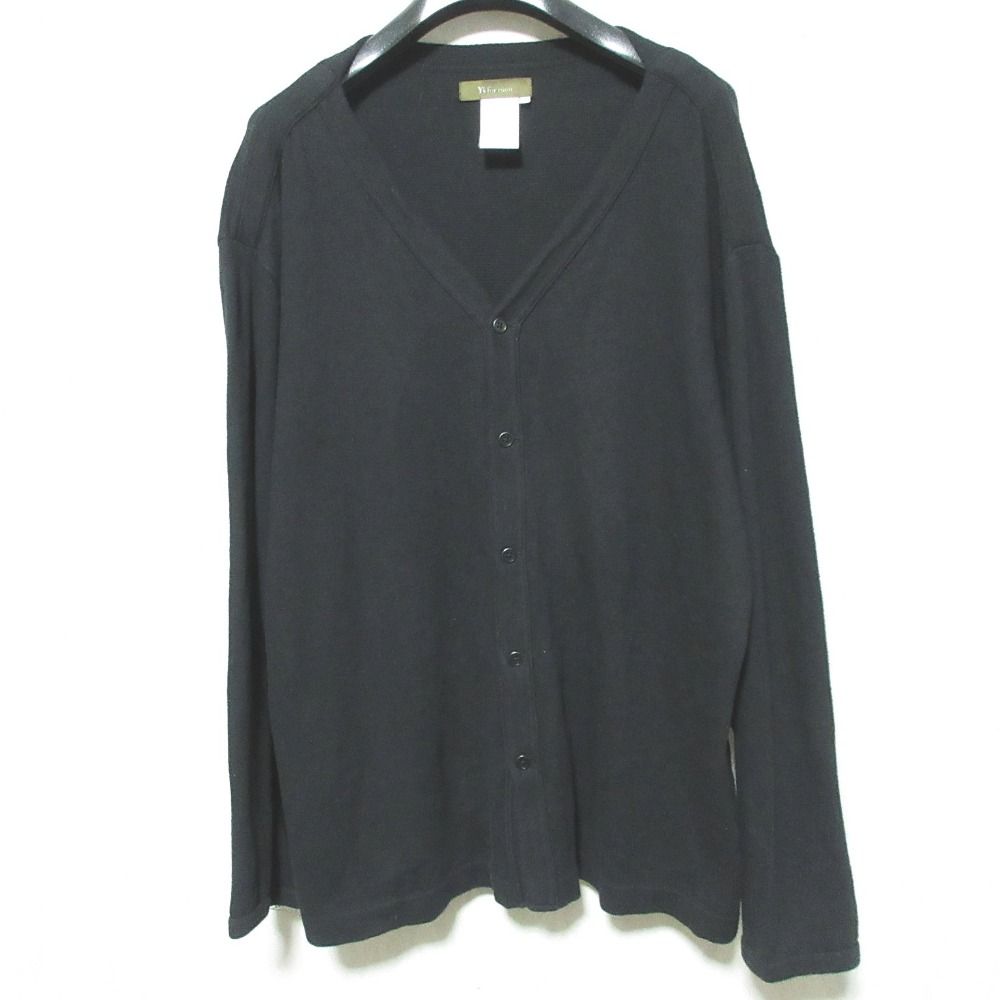 99AW Y s for men ワイズフォーメン Vネック ニットカーディガン MN-T75-058 3 ブラック メンズ 古着