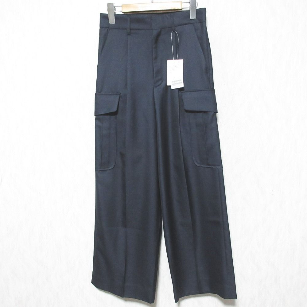 25SS IENA イエナ ウォッシャブル カーゴスラックス パンツ 25030900423310 38 ネイビー レディース 古着