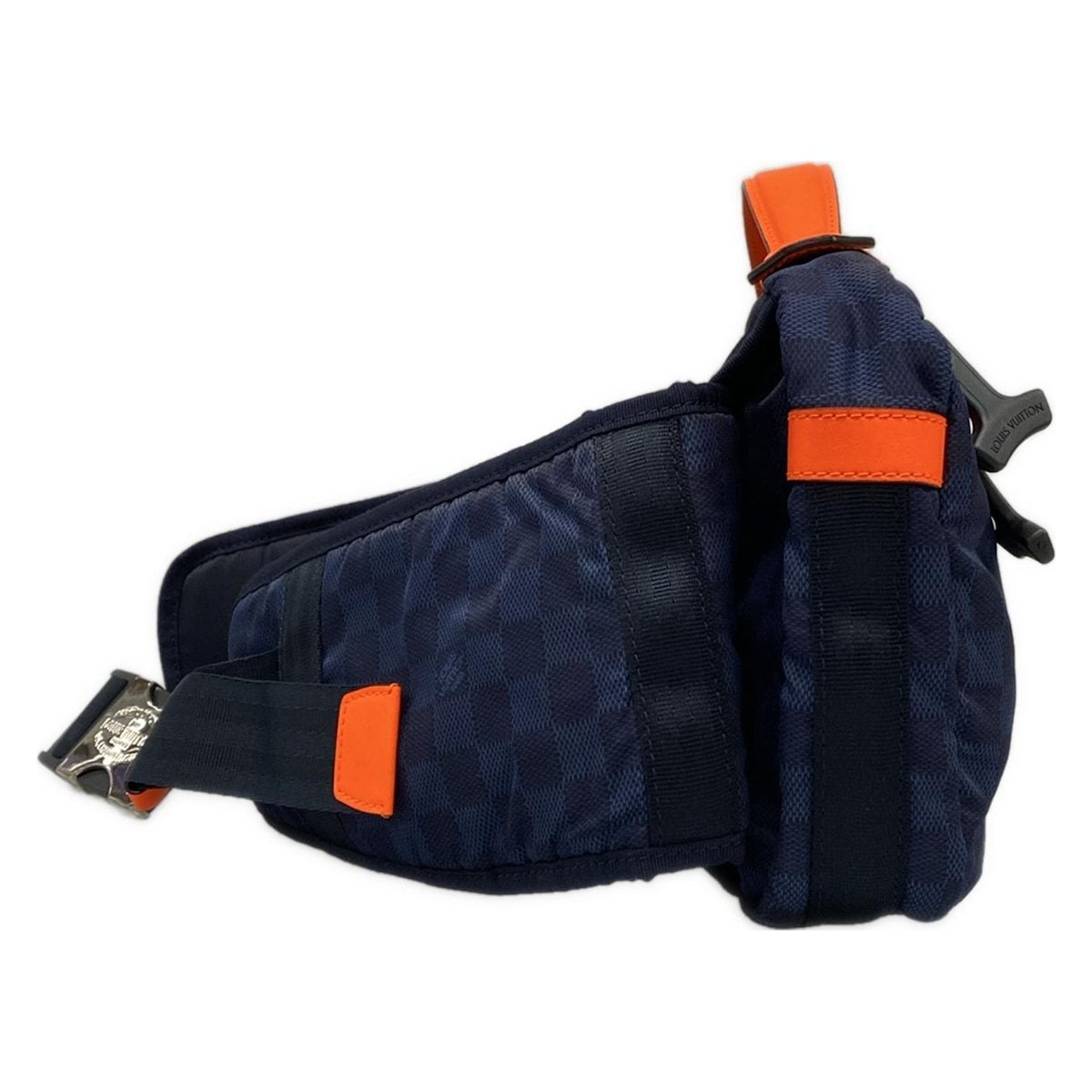 LOUIS VUITTON ルイヴィトン ウエストポーチ ダミエ チャレンジ バムバッグ N41246 オキシジェン 劣化による生地剥がれあり